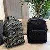 Dior Black Monogram Leather Backpack