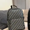 Dior Black Monogram Leather Backpack