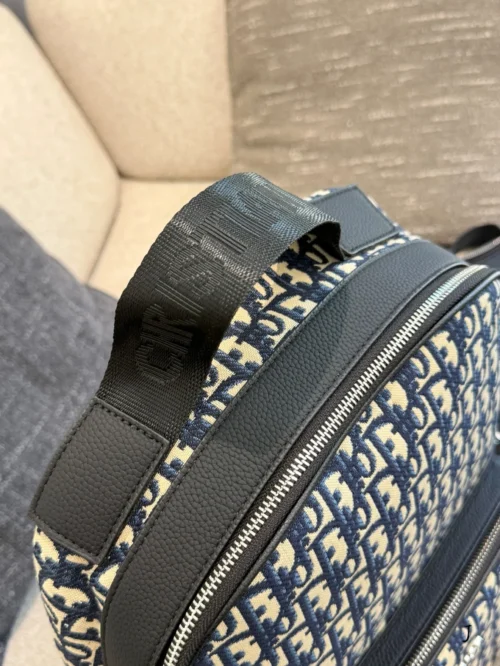 Dior Black Monogram Leather Backpack
