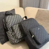 Dior Black Monogram Leather Backpack