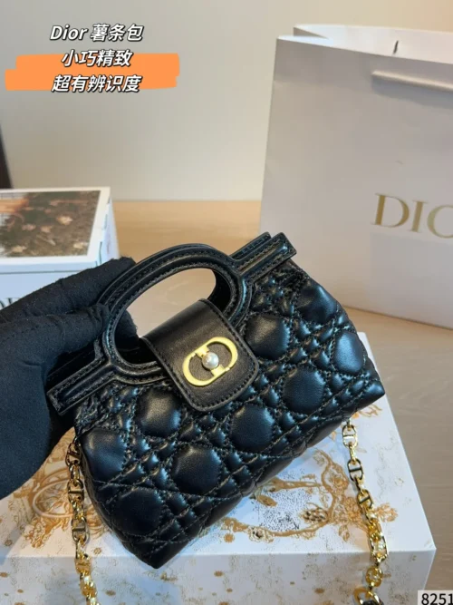 Dior Gold Cannage Lambskin Crossbody Bag