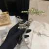 Dior Silver Quilted Leather Top Handle Bag