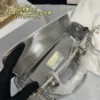 Dior Silver Quilted Leather Top Handle Bag