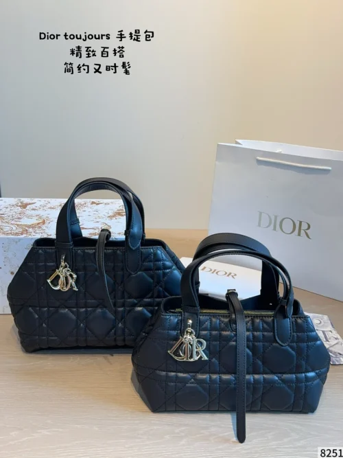 Dior Toujours Small Black Cannage Leather Handbag