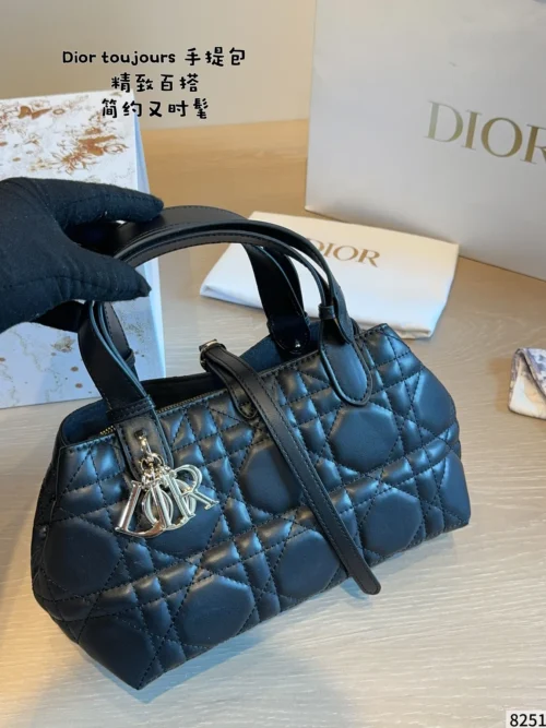 Dior Toujours Small Black Cannage Leather Handbag