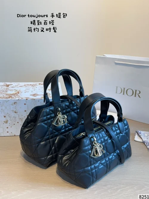 Dior Toujours Small Black Cannage Leather Handbag