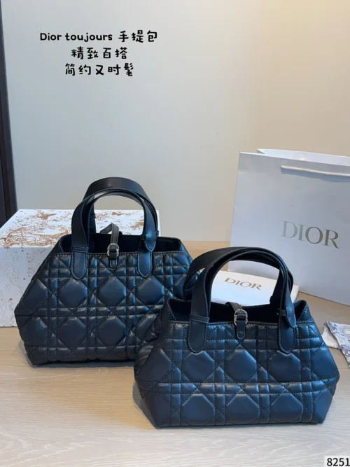 Dior Toujours Small Black Cannage Leather Handbag
