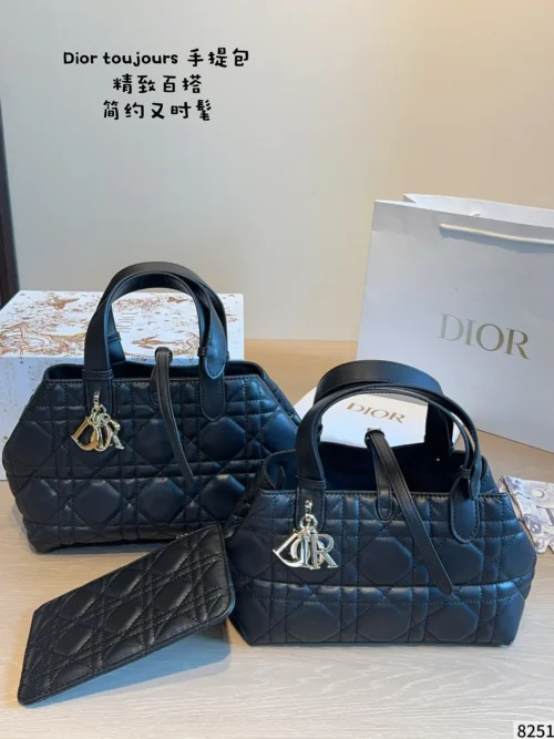 Dior Toujours Small Black Cannage Leather Handbag