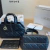 Dior Toujours Small Black Cannage Leather Handbag