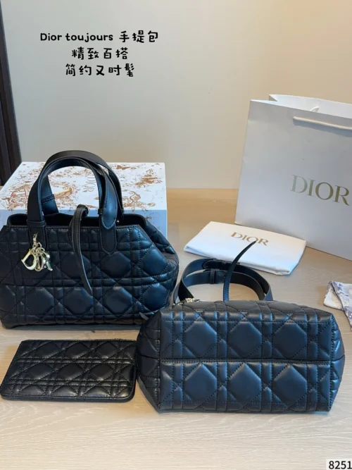 Dior Toujours Small Black Cannage Leather Handbag