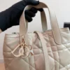 Dior Toujours Small Silver Cannage Leather Handbag Style 0142
