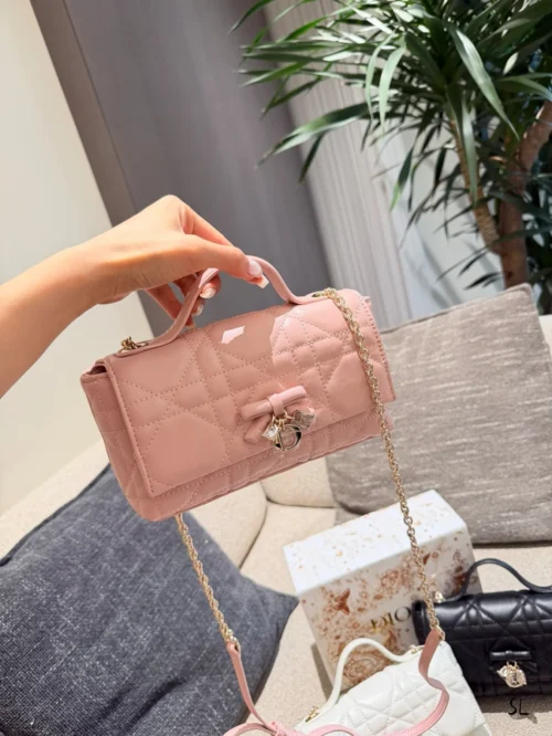 Dior Mini Black Cannage Lambskin Handbag
