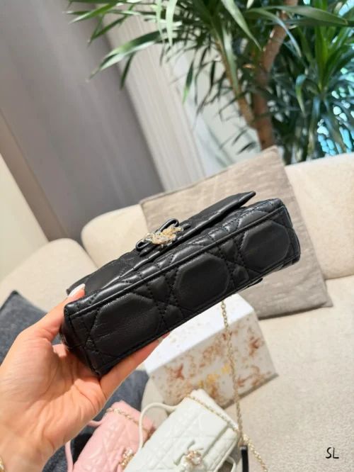 Dior Mini Black Cannage Lambskin Handbag