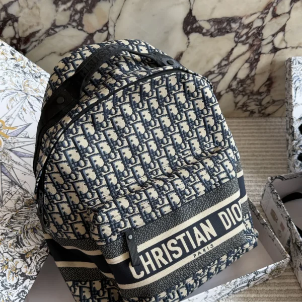 Dior Black Monogram Backpack Style 0165