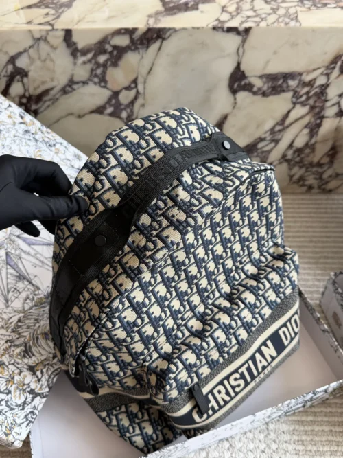 Dior Black Monogram Backpack Style 0165