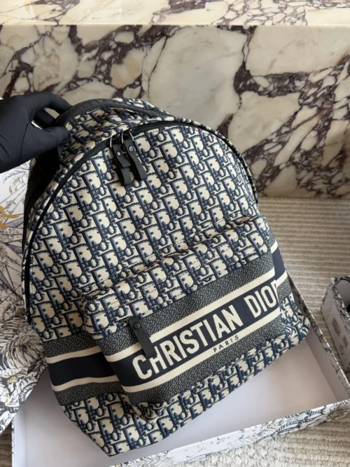 Dior Black Monogram Backpack Style 0165