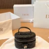 Dior Black Quilted Calfskin Vanity Bag
