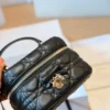 Dior Black Quilted Calfskin Vanity Bag
