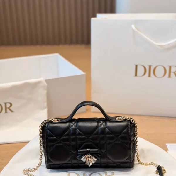 Dior Lady Dior Black Quilted Calfskin Vanity Bag