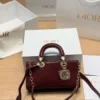Dior D-Joy Mini Black Cannage Lambskin Card Holder