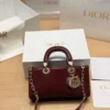 Dior D-Joy Mini Black Cannage Lambskin Card Holder