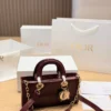 Dior D-Joy Mini Black Cannage Lambskin Card Holder