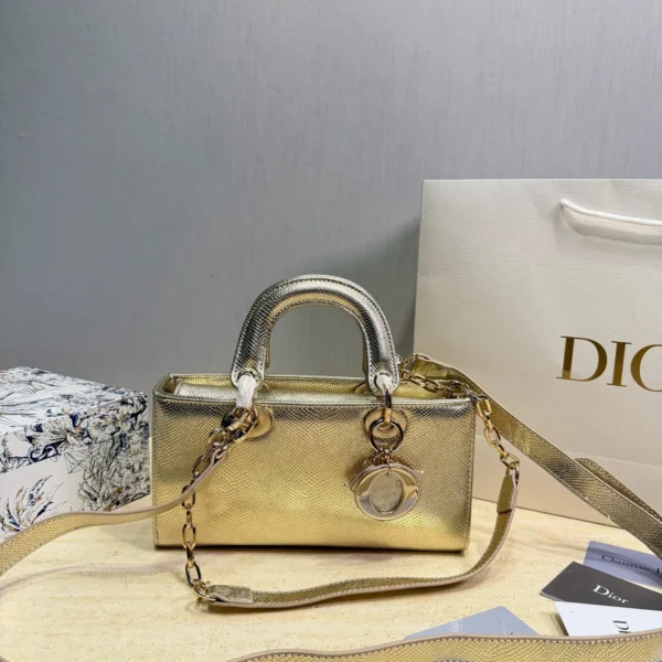 Dior D-Joy Mini Black Cannage Lambskin Card Holder Style 0198