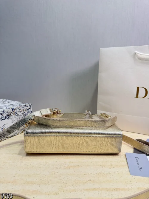 Dior D-Joy Mini Black Cannage Lambskin Card Holder Style 0198