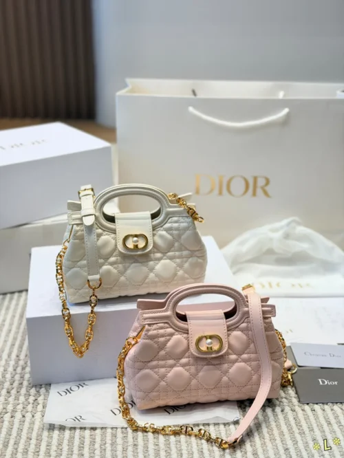 Dior Black Cannage Lambskin Vanity Bag