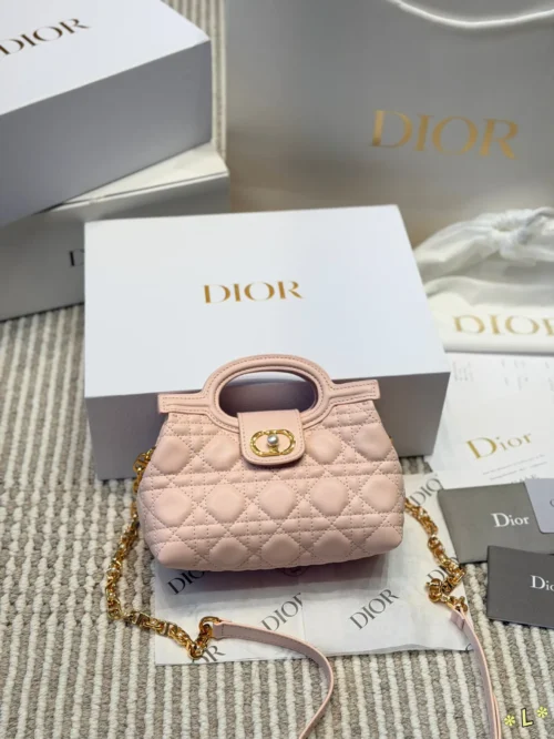 Dior Black Cannage Lambskin Vanity Bag