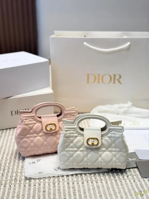 Dior Black Cannage Lambskin Vanity Bag