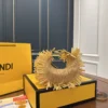 Fendi Large Woven Raffia Clutch Bag