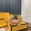 Fendi Large Woven Raffia Clutch Bag