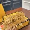 Fendi Large Woven Raffia Clutch Bag
