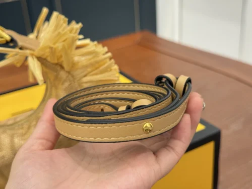 Fendi Large Woven Raffia Clutch Bag
