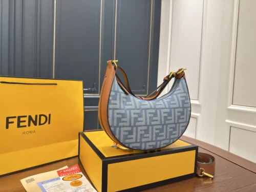 Fendi Large Denim Clutch Bag
