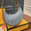 Fendi Large Denim Clutch Bag
