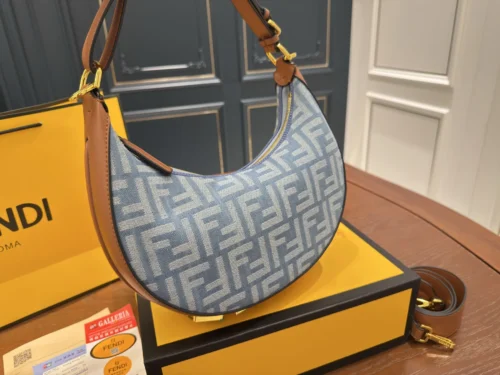 Fendi Large Denim Clutch Bag