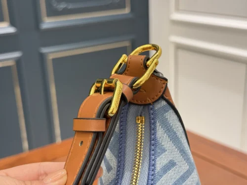 Fendi Large Denim Clutch Bag