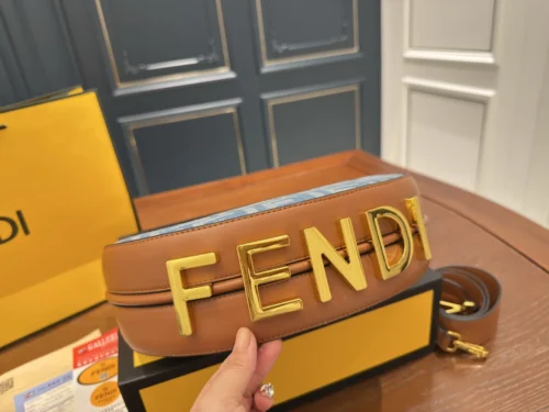 Fendi Large Denim Clutch Bag