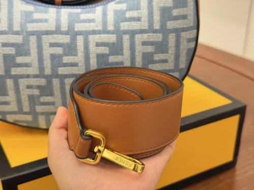 Fendi Large Denim Clutch Bag