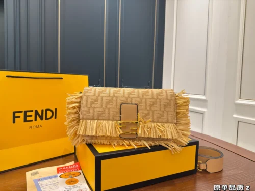 Fendi Baguette Woven Leather Bag