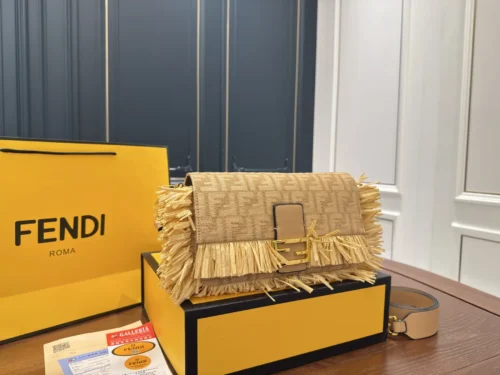 Fendi Baguette Woven Leather Bag