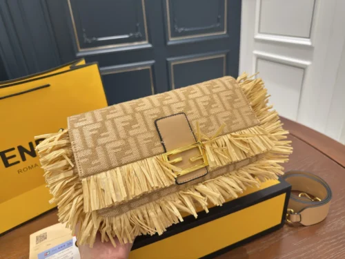 Fendi Baguette Woven Leather Bag