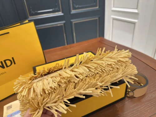 Fendi Baguette Woven Leather Bag