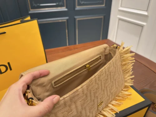 Fendi Baguette Woven Leather Bag
