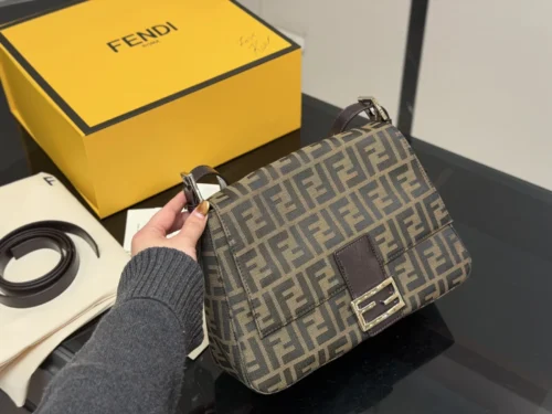 Fendi Baguette Monogram Canvas Bag