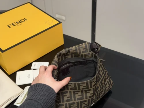 Fendi Baguette Monogram Canvas Bag