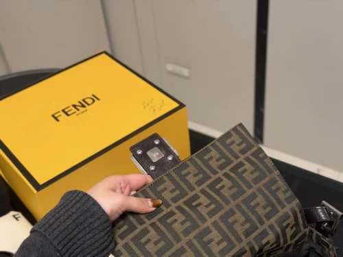 Fendi Baguette Monogram Canvas Bag