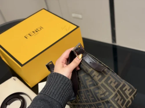 Fendi Baguette Monogram Canvas Bag